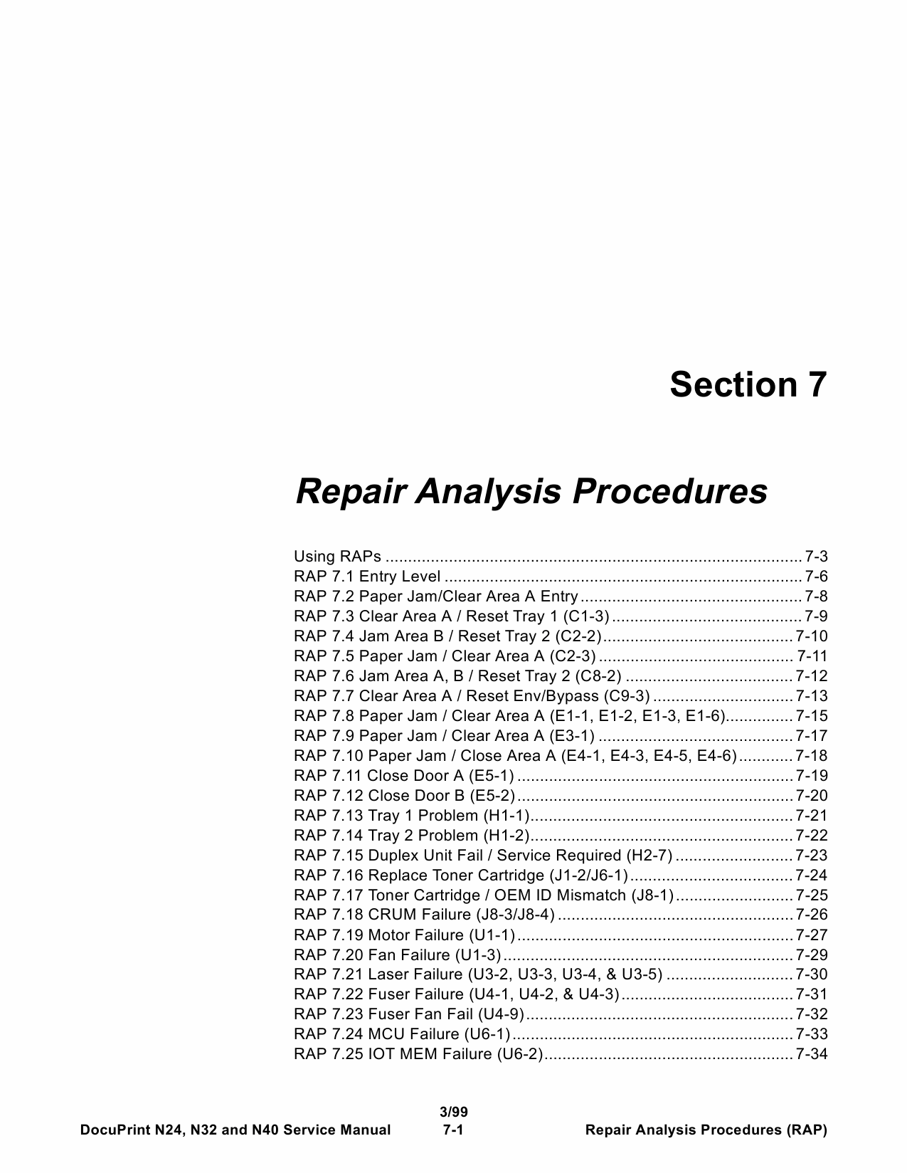 Xerox DocuPrint N24 N32 N40 Parts List and Service Manual-5